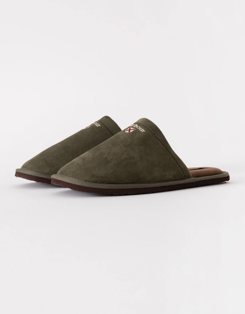 Everitt Mens Mule Slippers - Olive