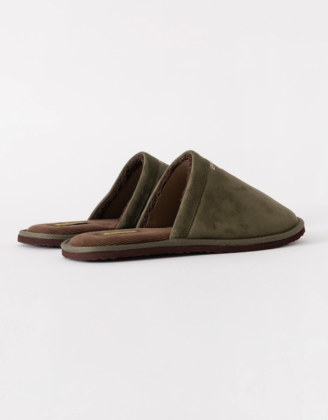 Everitt Mens Mule Slippers - Olive