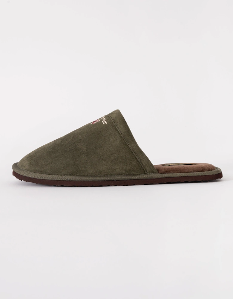 Everitt Mens Mule Slippers - Olive
