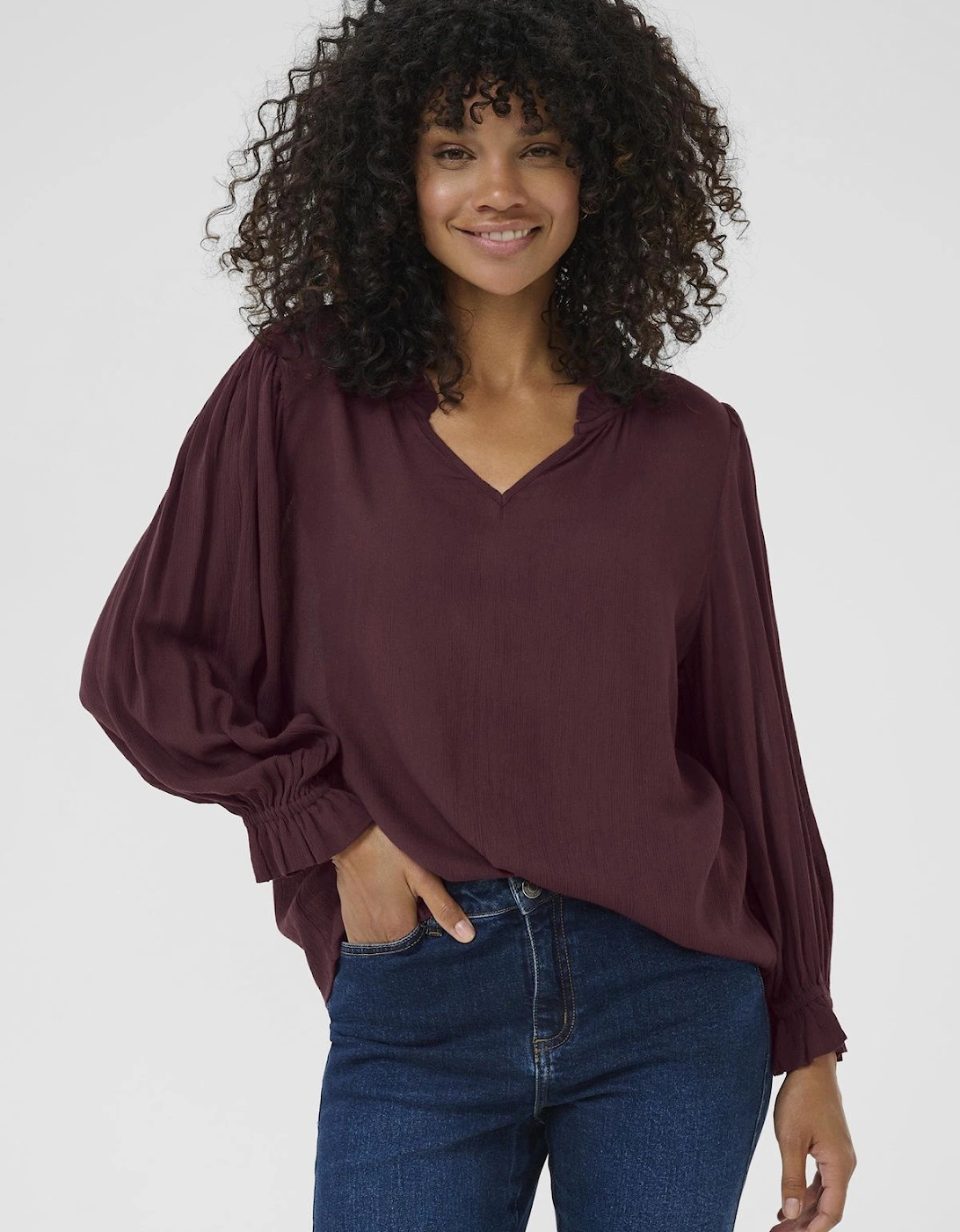 KAliv Amber Long Sleeve Blouse, 2 of 1