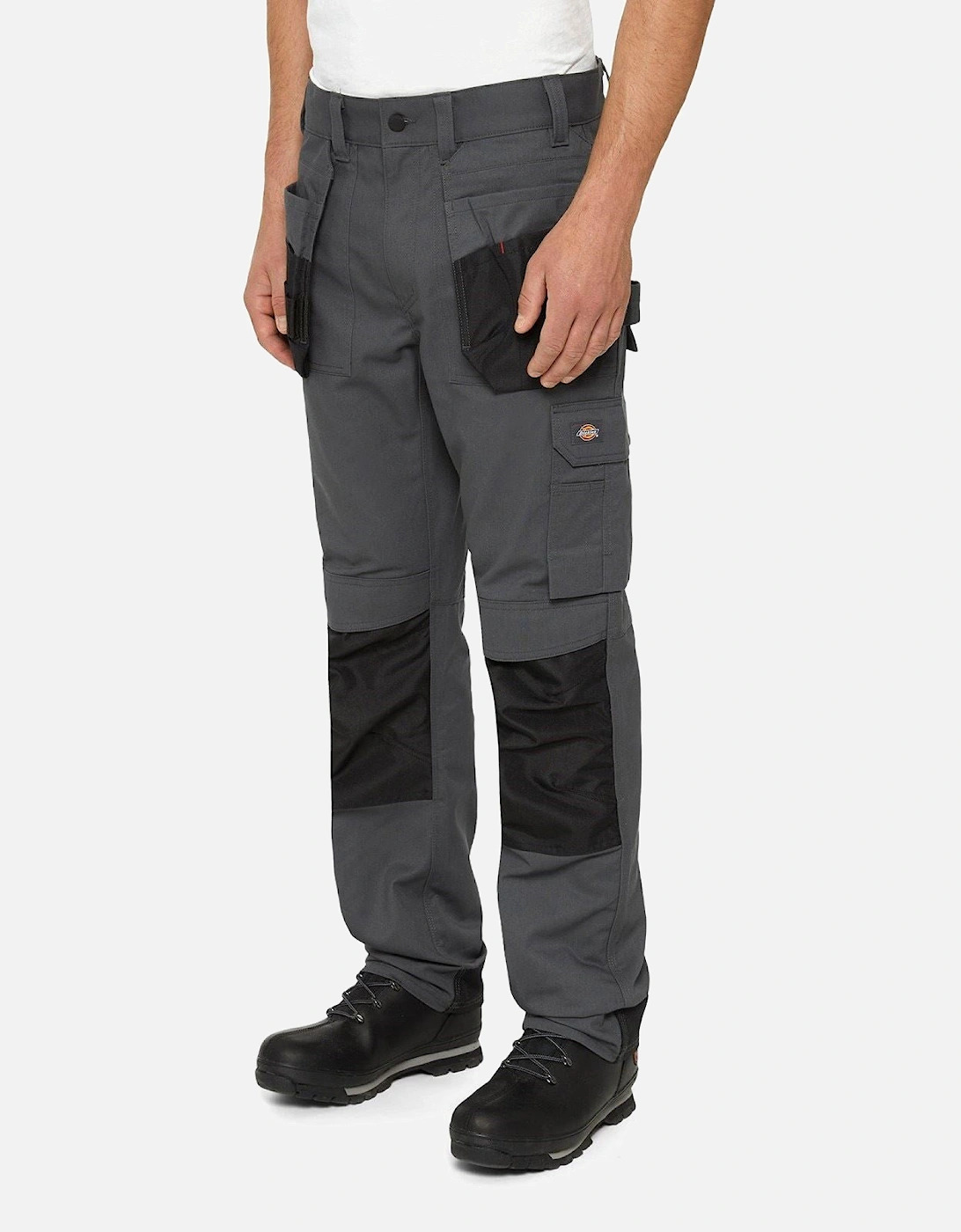 Multi Pocket Utility Polyester Men's Grey Work Trousers