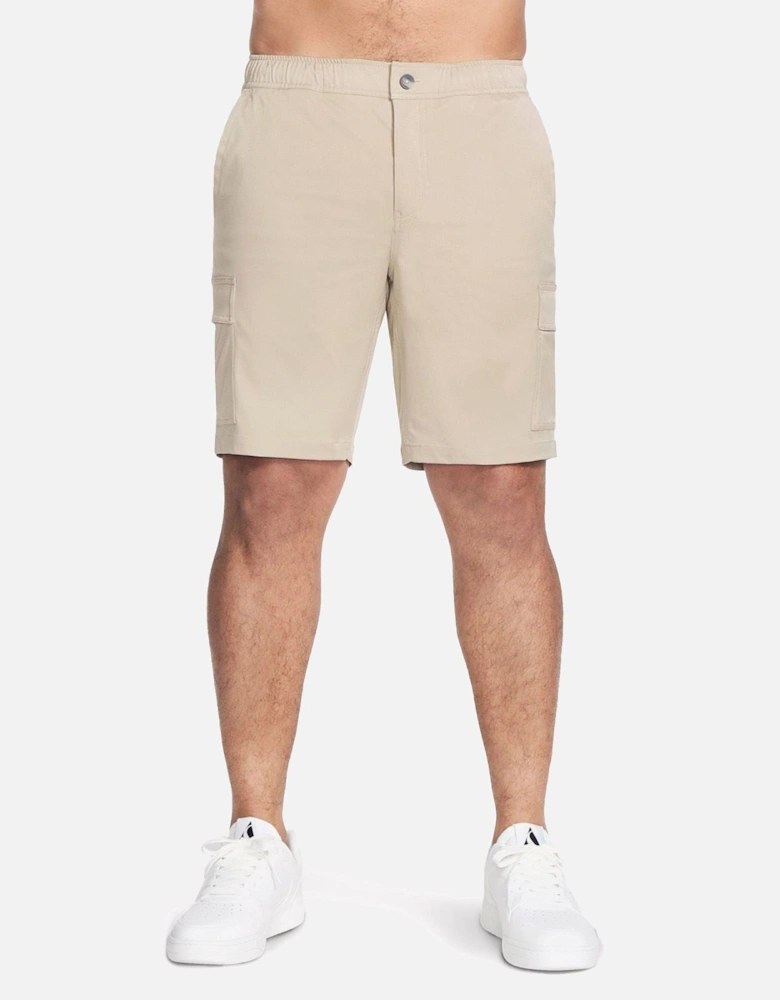 Performance Downtown Cargo 9 Inch Short Polyester Men's Natural Knee-Length Shorts