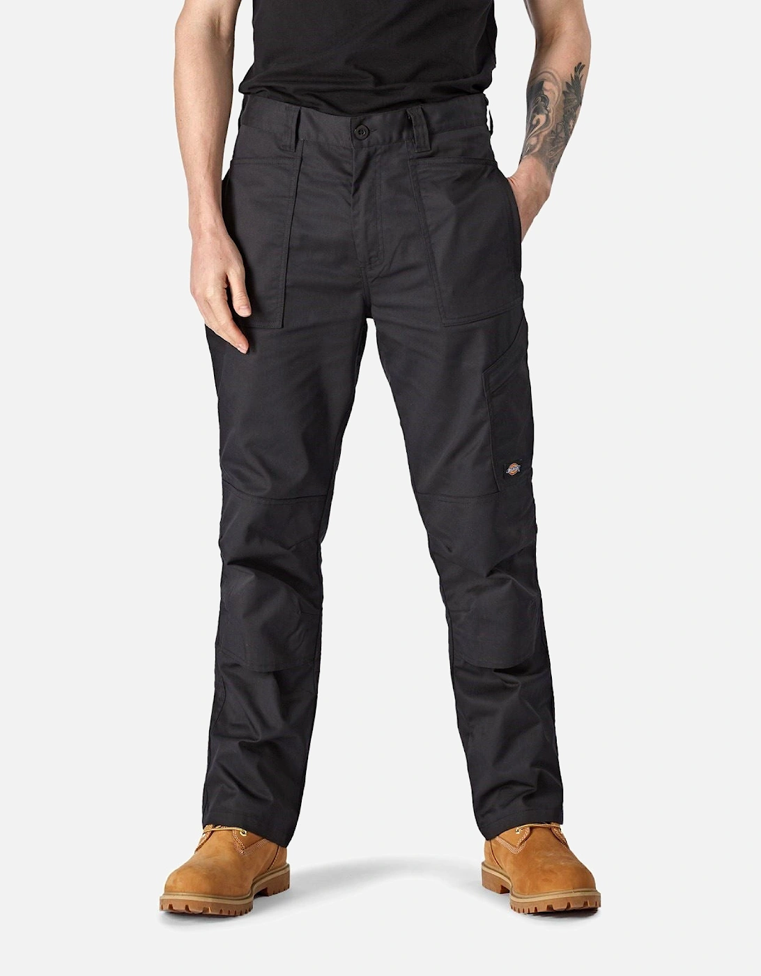 Action Flex Polyester Men's Black Outdoor Trousers