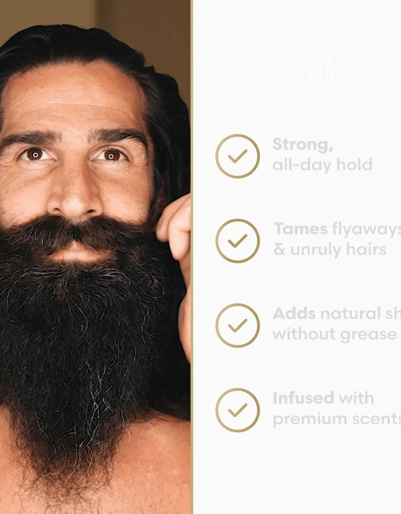 Clear Mustache Wax for a Natural Hold