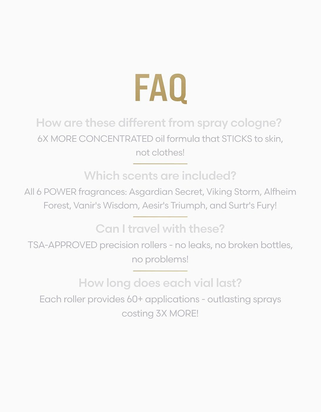 Cologne Oil Sample Kit