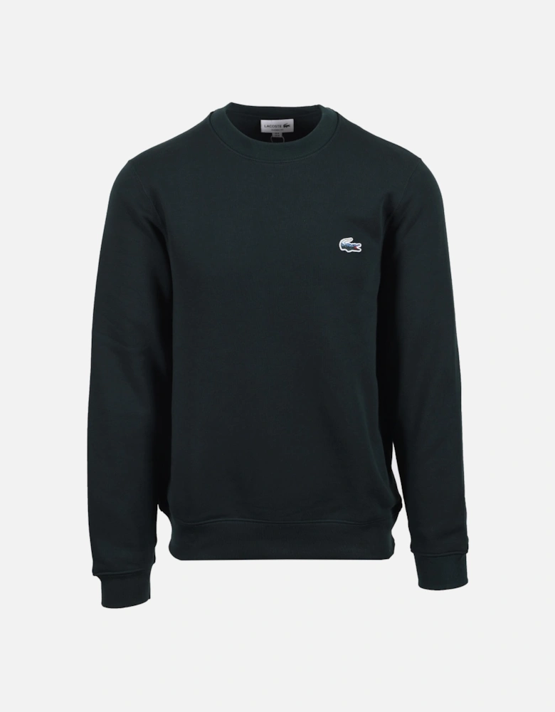 Painted Croc Sweatshirt Dark Green