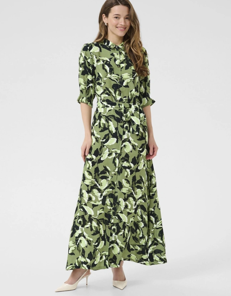 Velana Maxi Belted Shirt Dress