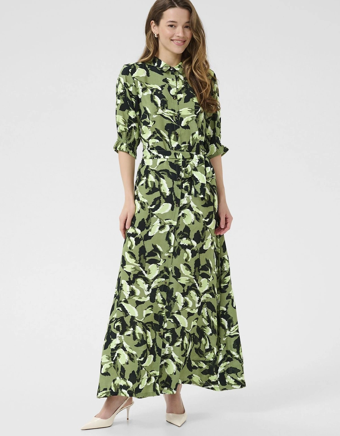 Velana Maxi Belted Shirt Dress, 2 of 1