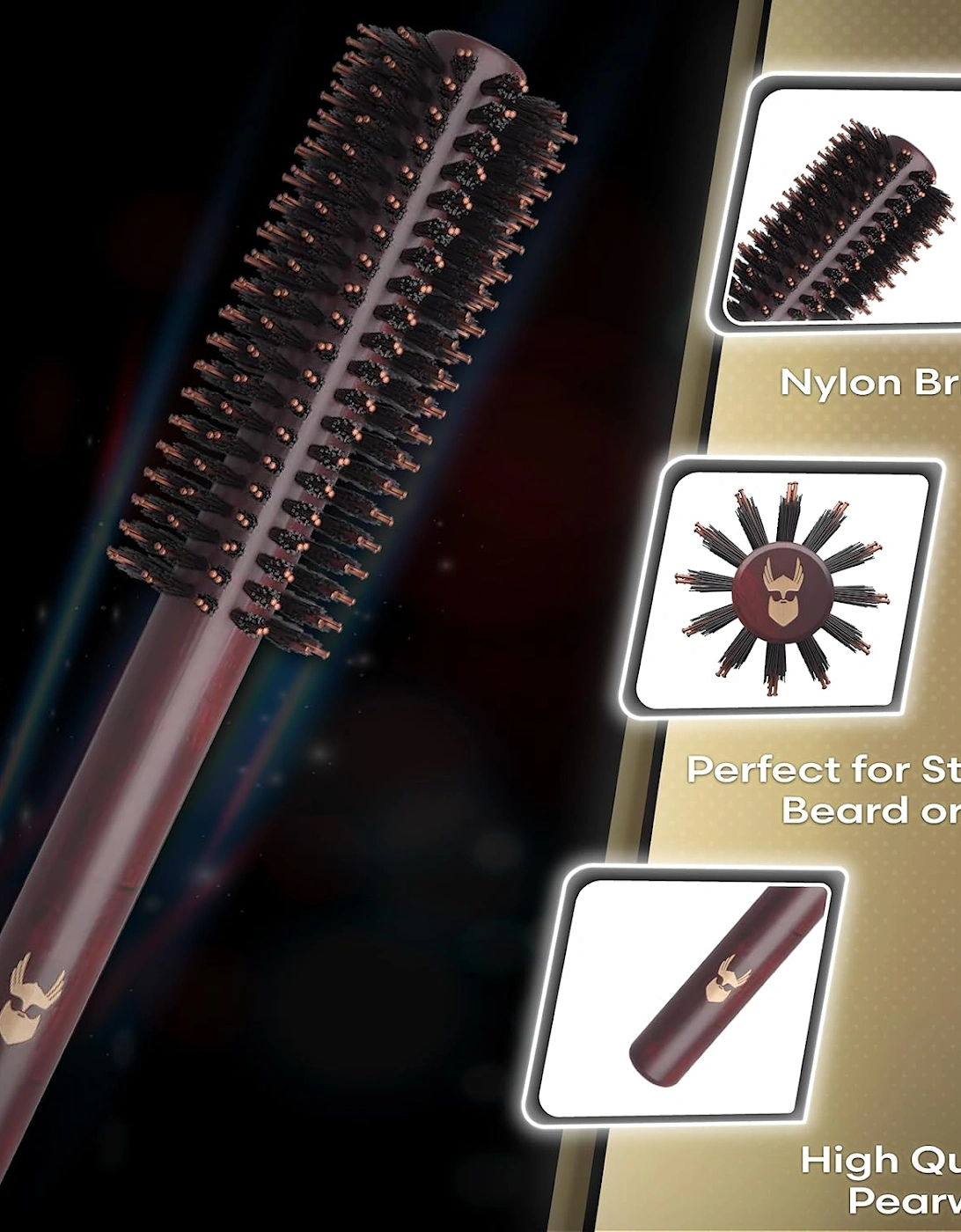 Viking Roller Beard Brush