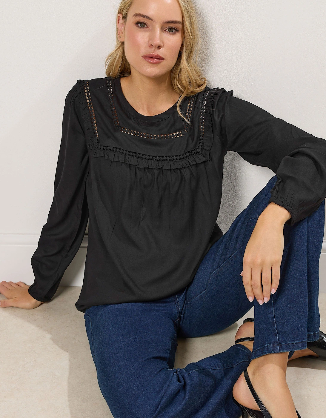Tall Woven Frill Blouse, 2 of 1
