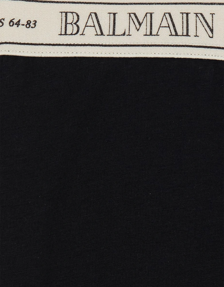 Baby Girls Logo Waistband Leggings in Black