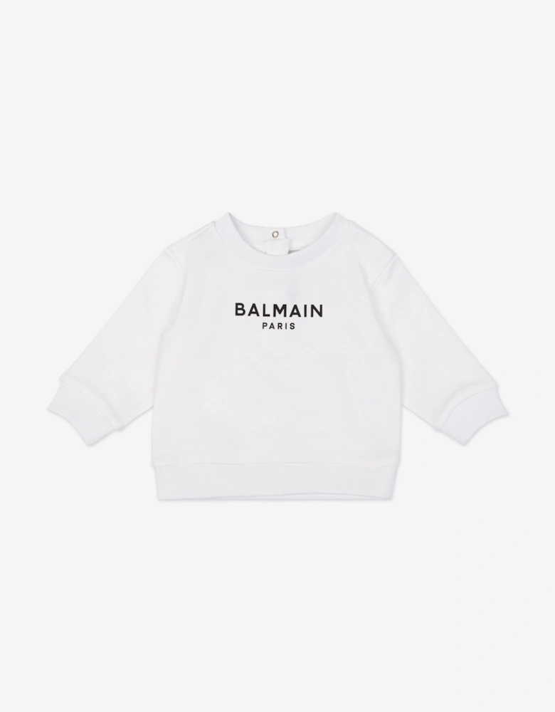Baby Logo Sweatshirt in White