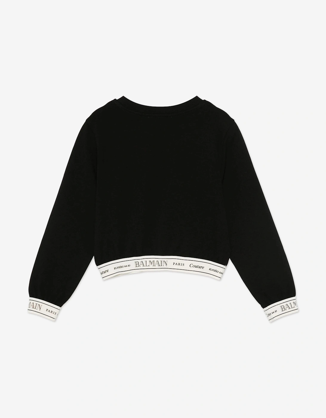 Girls Logo Band Sweatshirt in Black