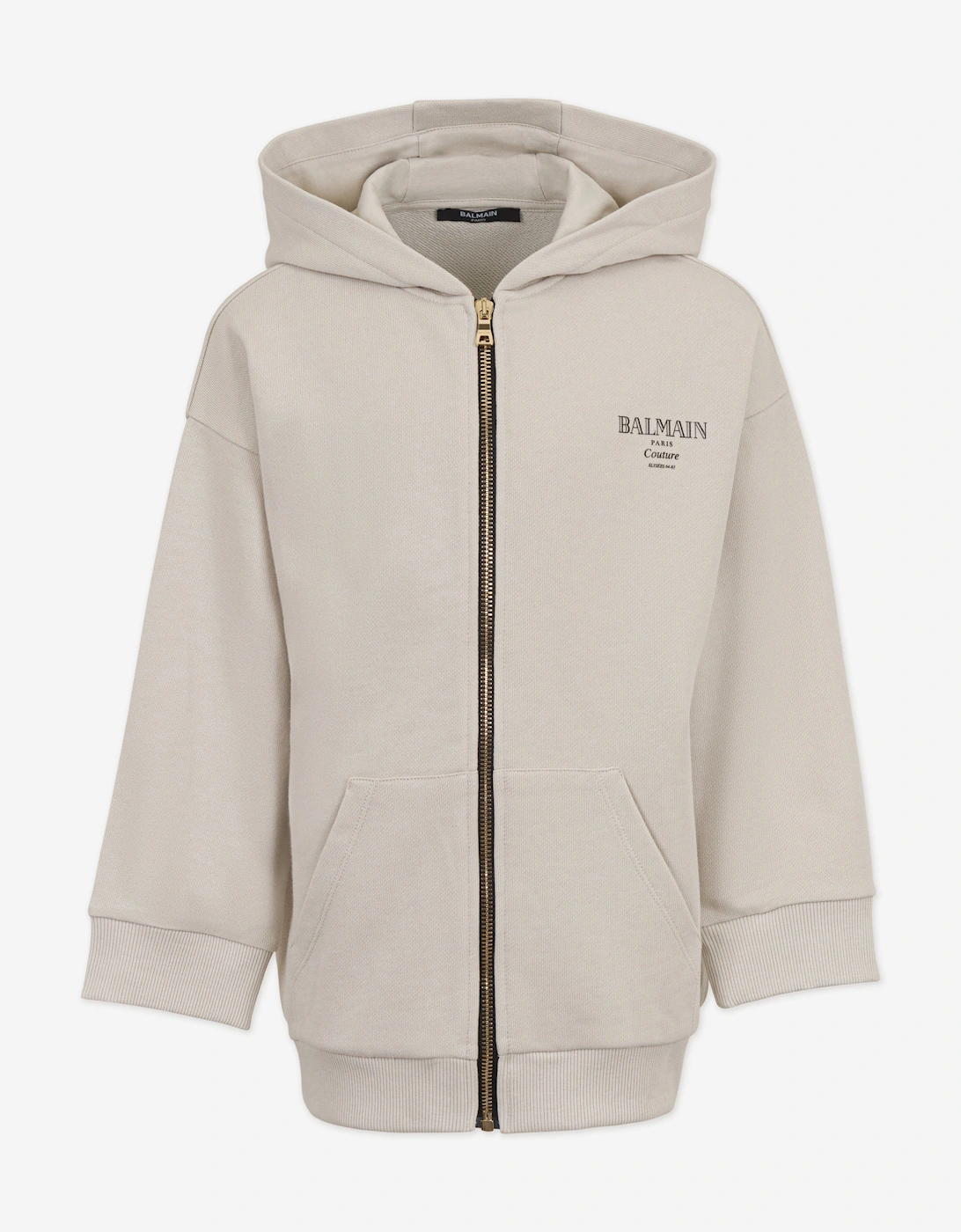 Boys Logo Zip Up Top in Beige, 5 of 4