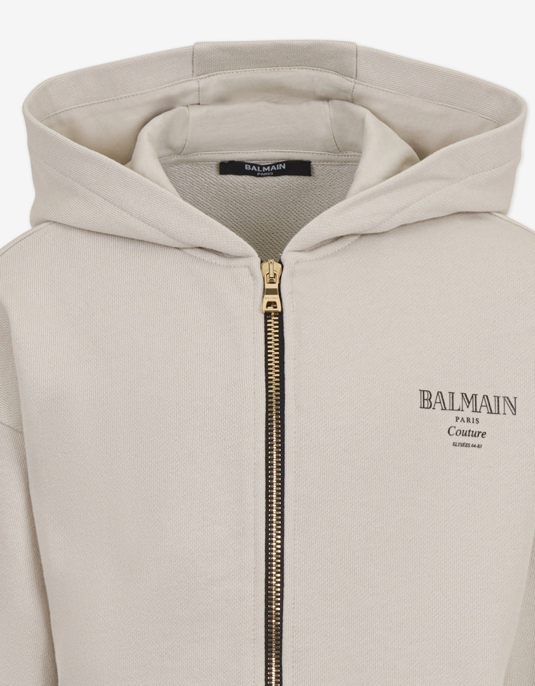 Boys Logo Zip Up Top in Beige
