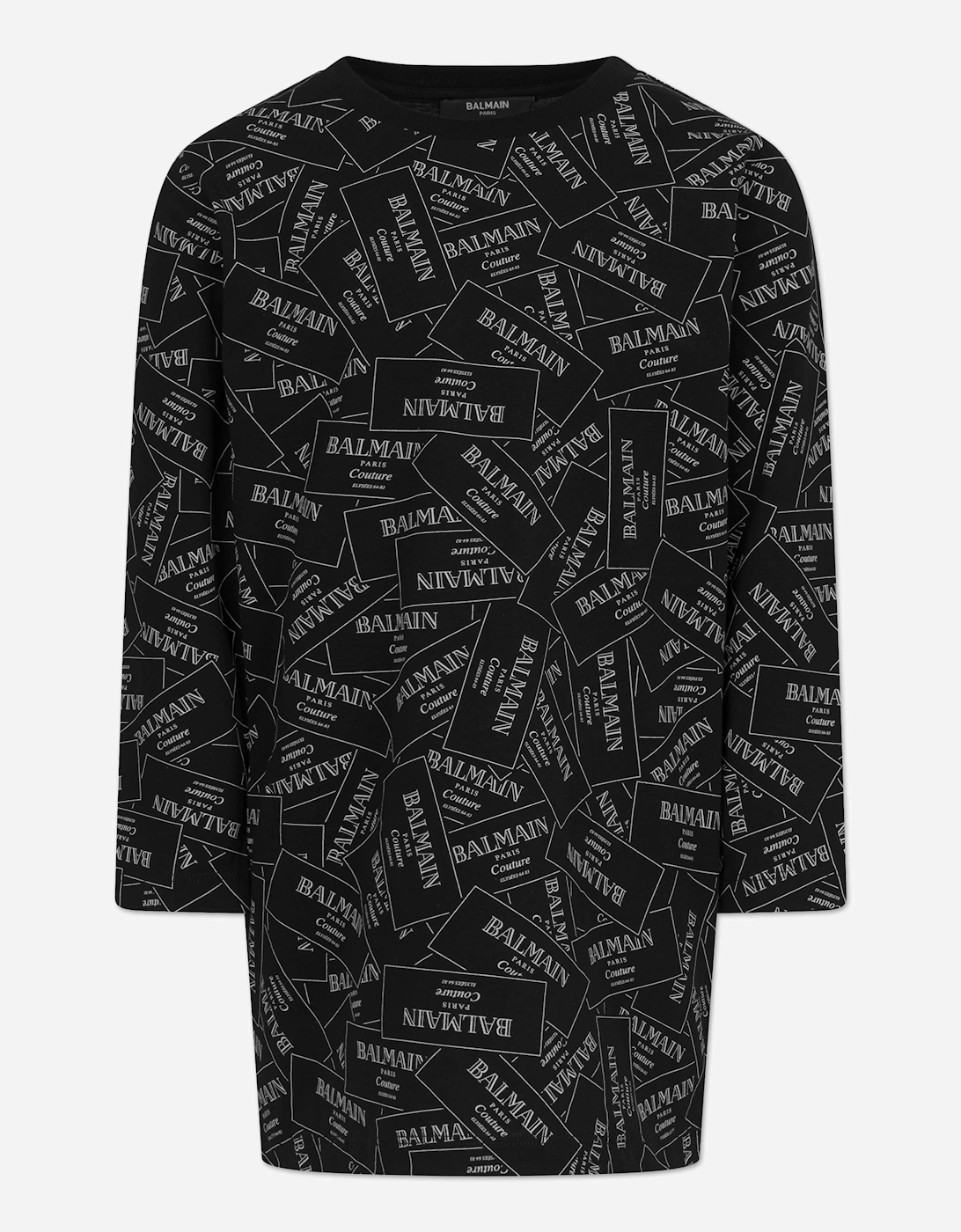 Girls Logo Print Sweater Dress in Black, 4 of 3