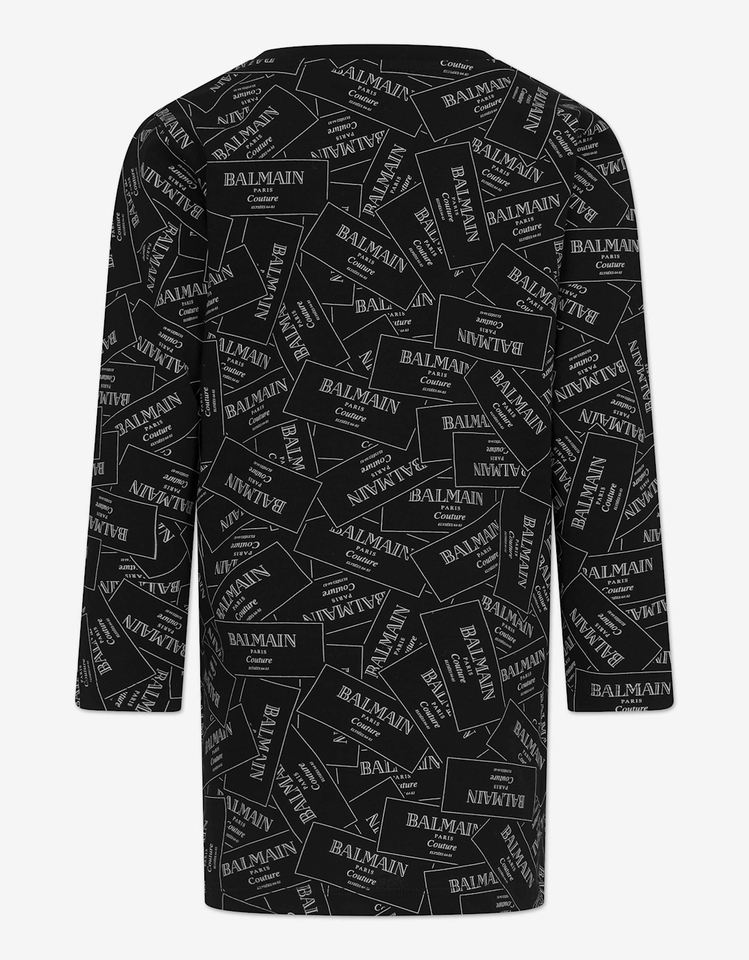 Girls Logo Print Sweater Dress in Black