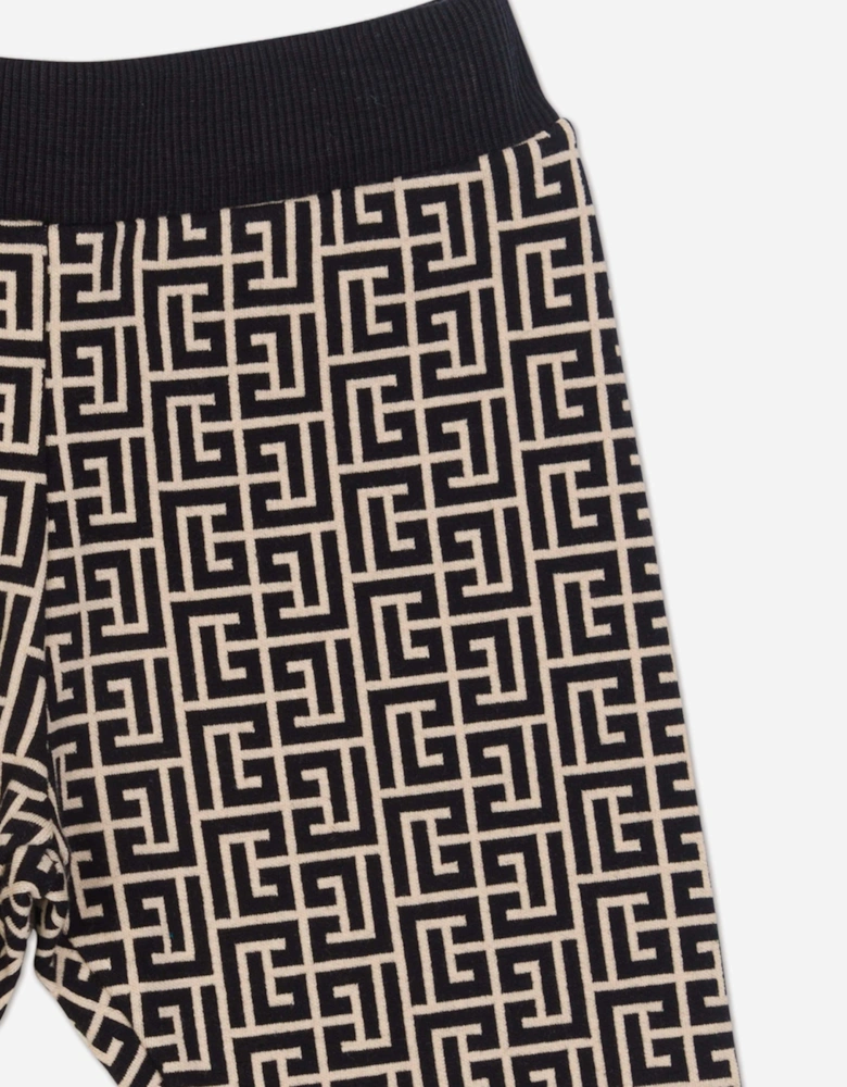 Baby Monogram Joggers in Black