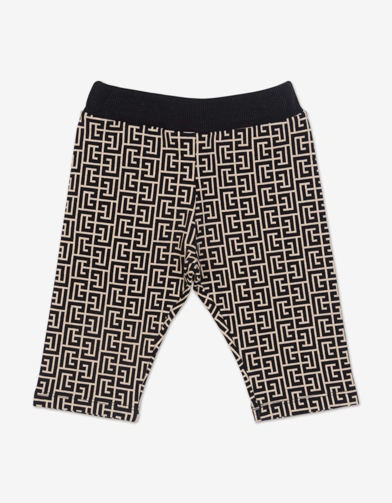 Baby Monogram Joggers in Black