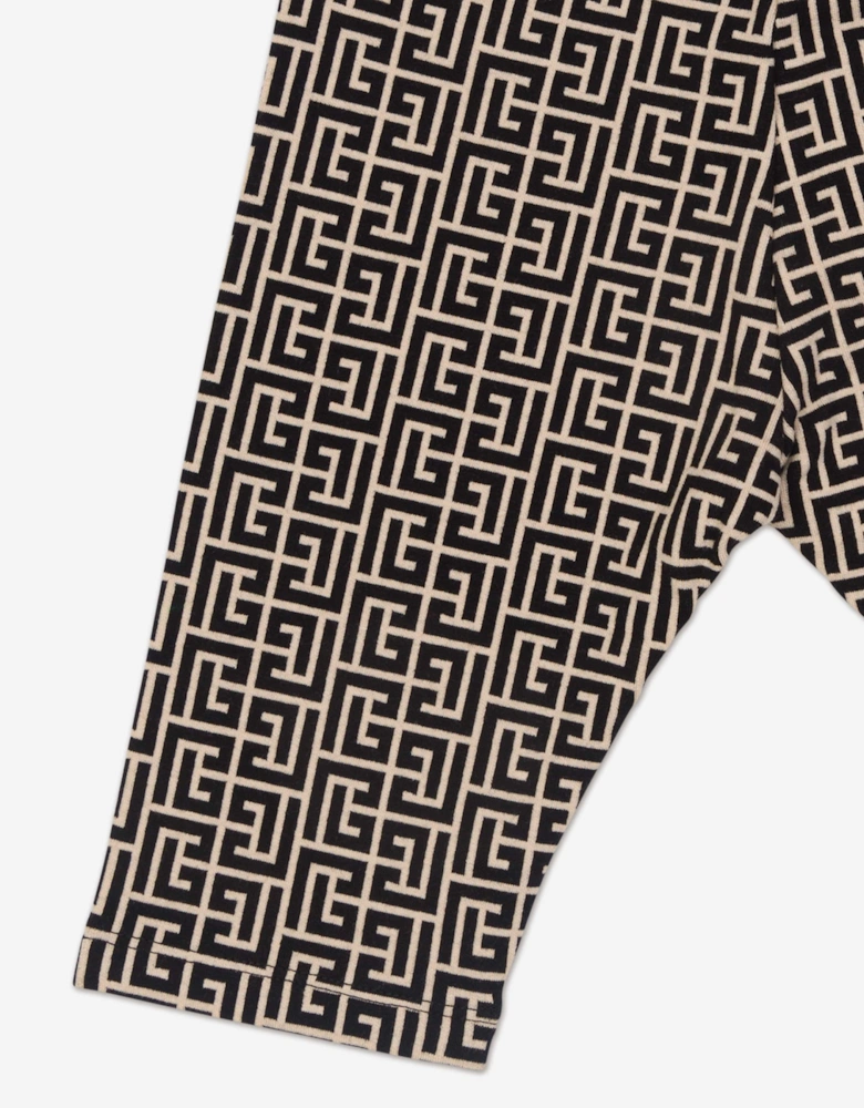 Baby Monogram Joggers in Black