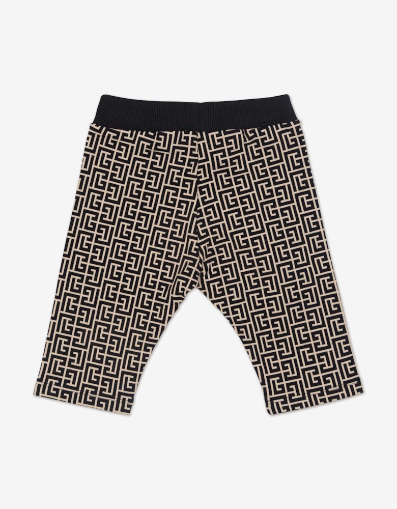 Baby Monogram Joggers in Black