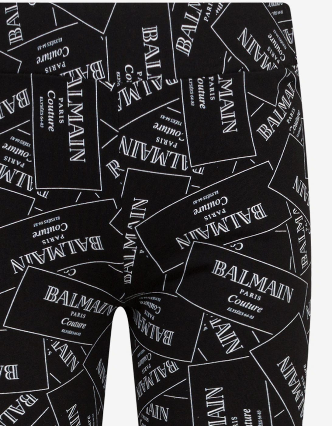 Girls Logo Print Leggings in Black