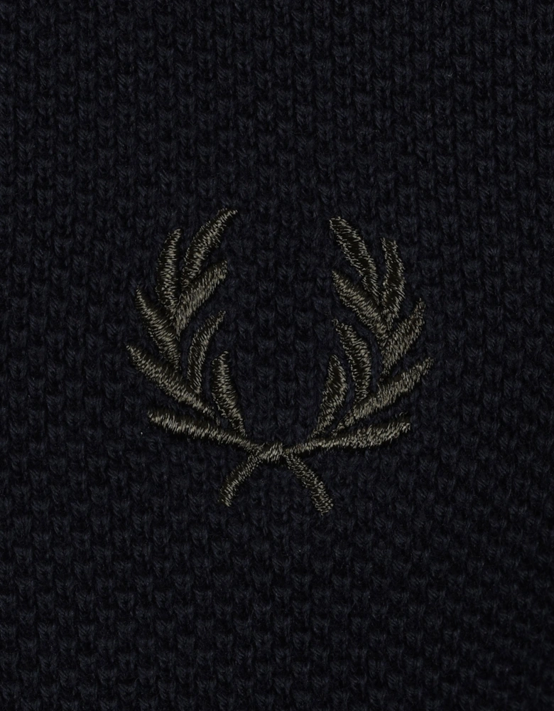 Pique Knitted Polo Navy