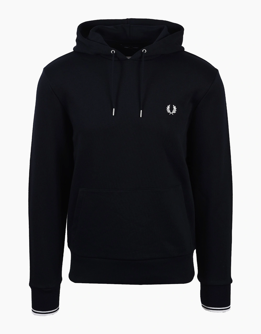 Men's Fred Perry Tipped Hooded Sweatshirt Navy - Size: 44