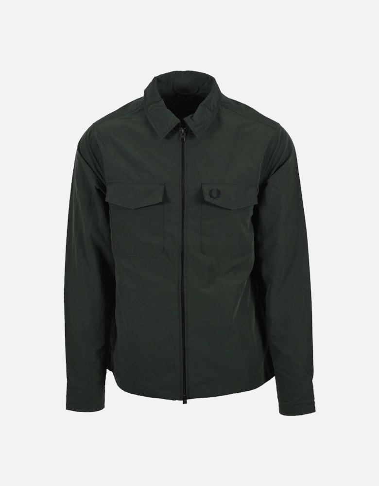 Zip Through Overshirt Court Green