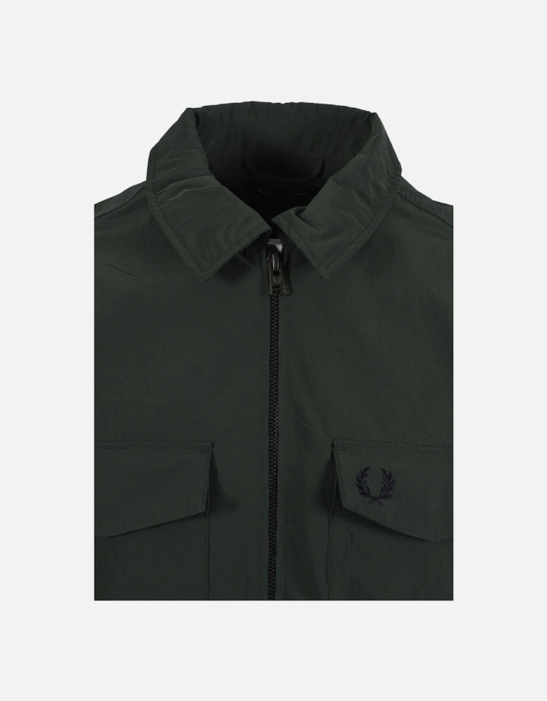 Zip Through Overshirt Court Green