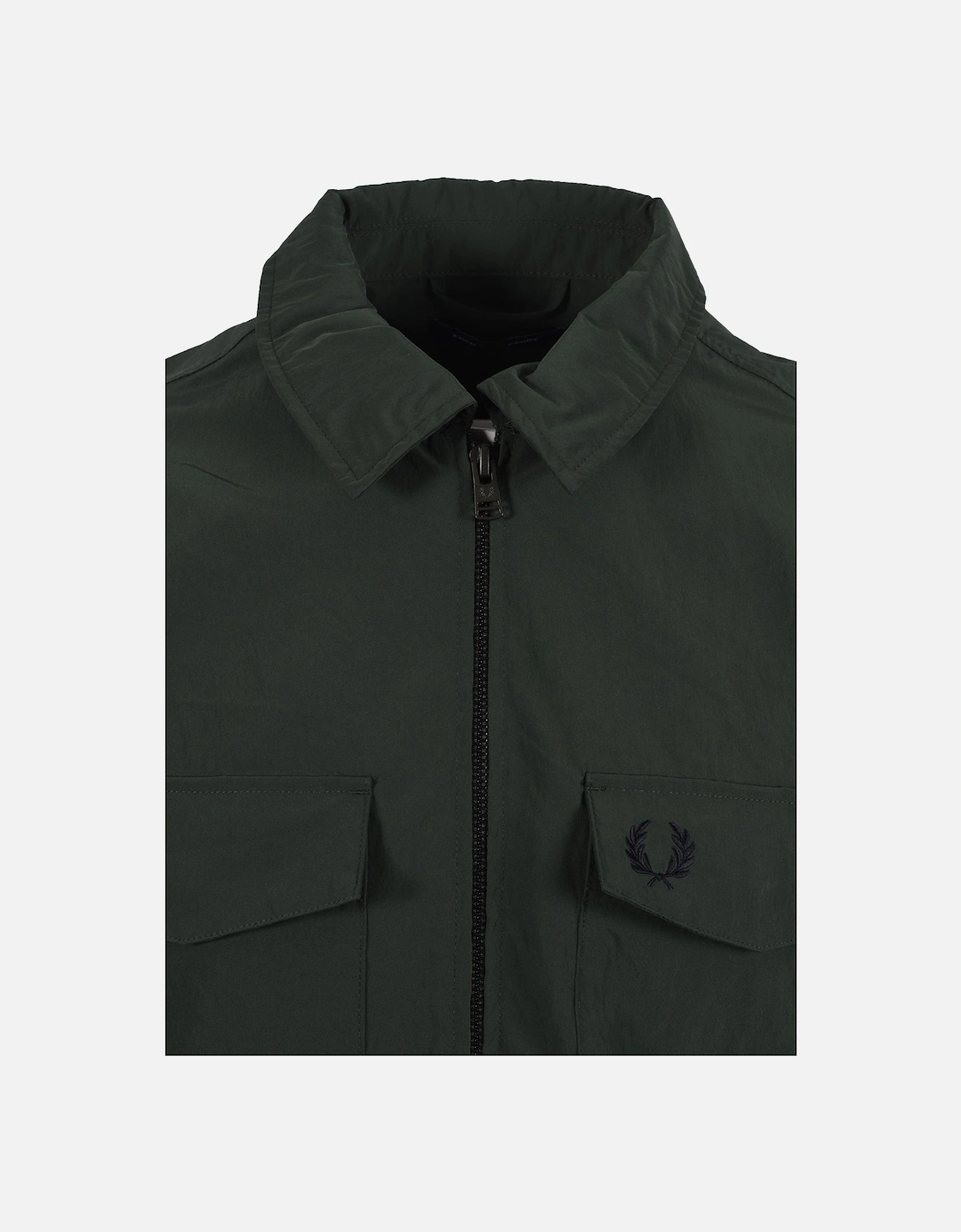 Zip Through Overshirt Court Green