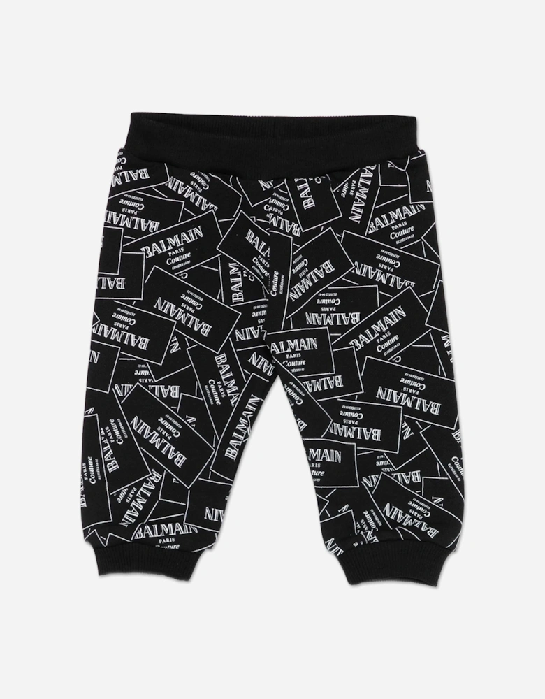 Baby Boys Logo Joggers in Black