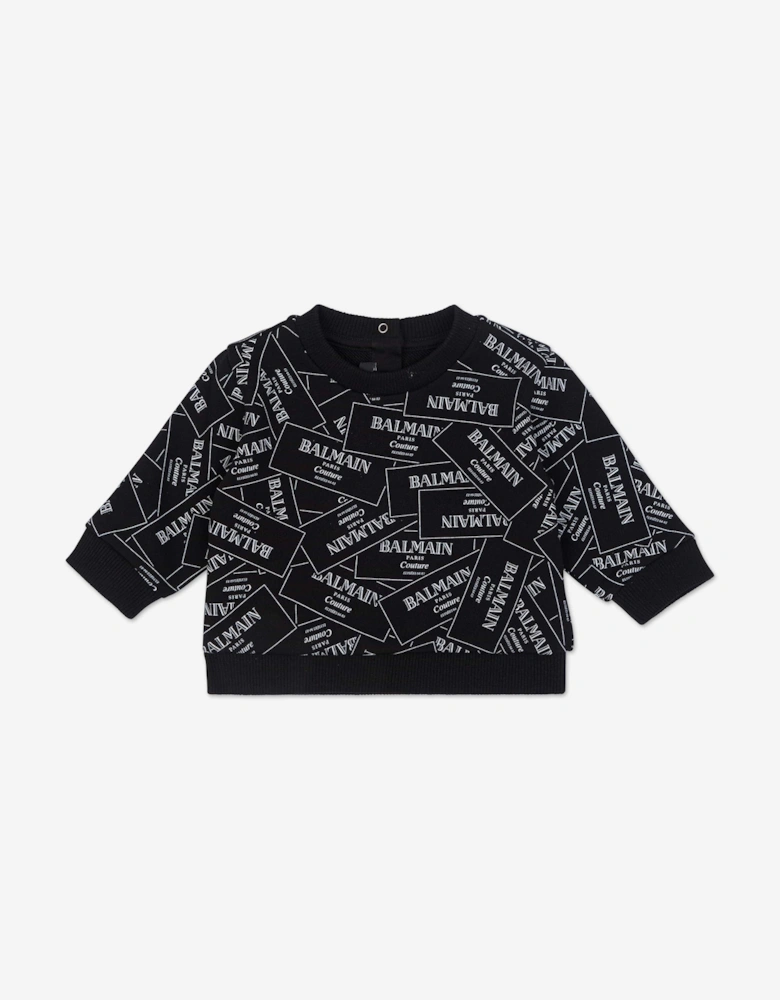 Baby Logo Print Sweatshirt in Black