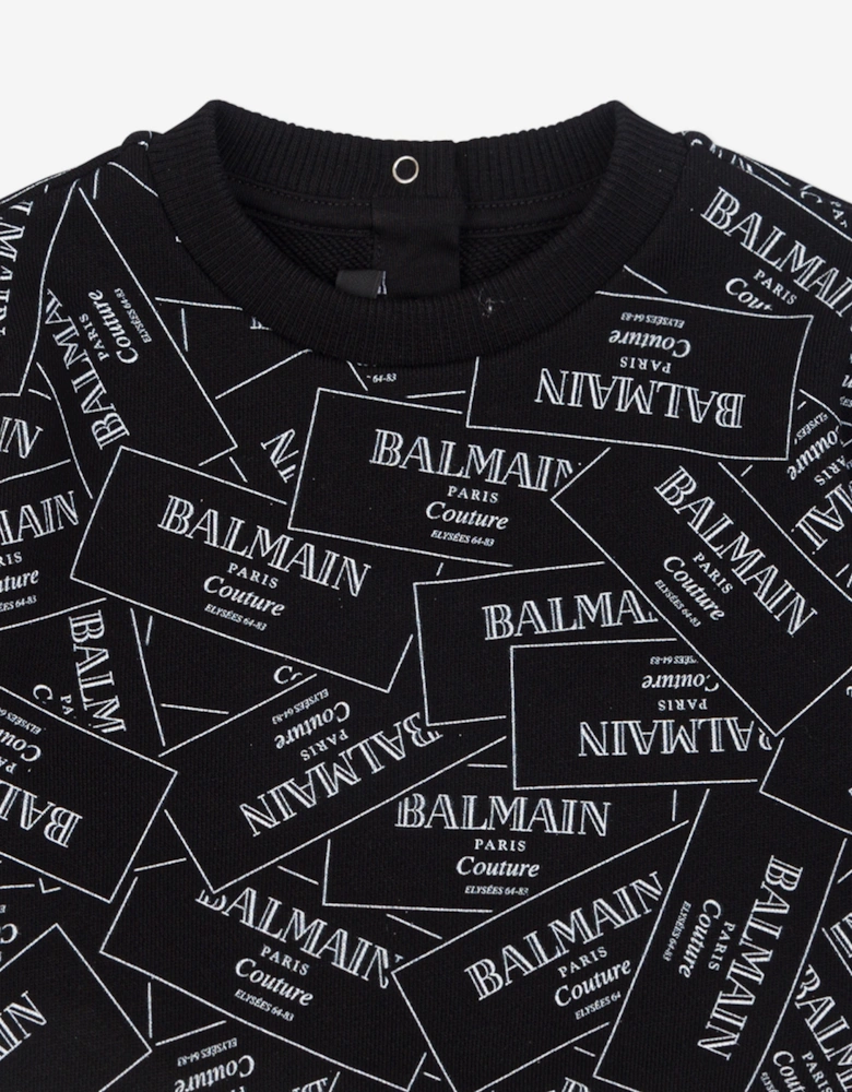 Baby Logo Print Sweatshirt in Black