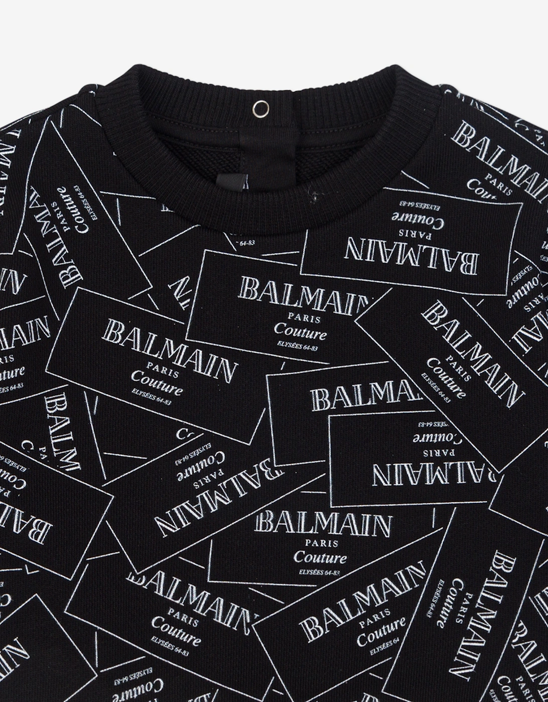 Baby Logo Print Sweatshirt in Black
