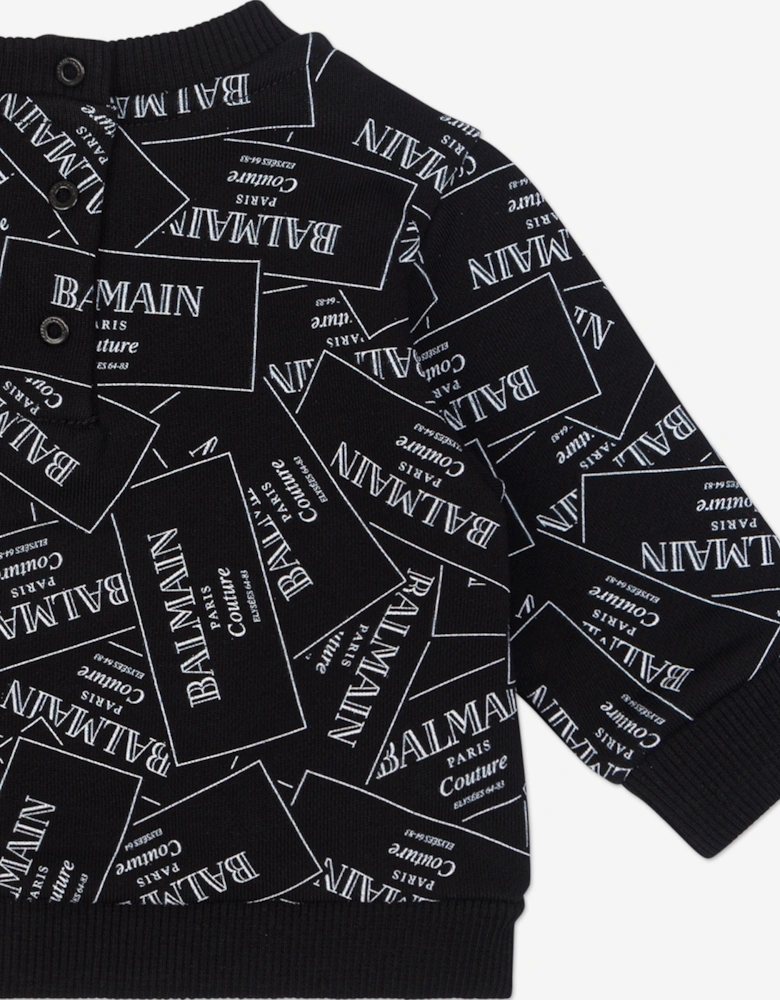 Baby Logo Print Sweatshirt in Black