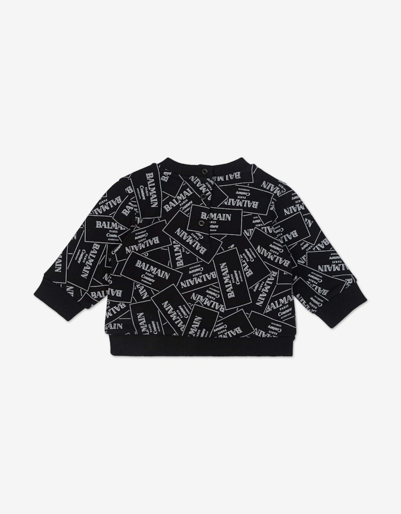 Baby Logo Print Sweatshirt in Black