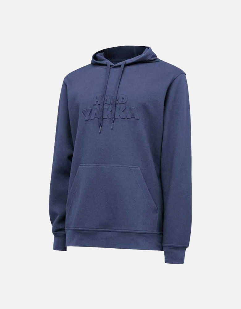 Embossed Pullover Cotton Men's Purple Hooded Sweatshirt