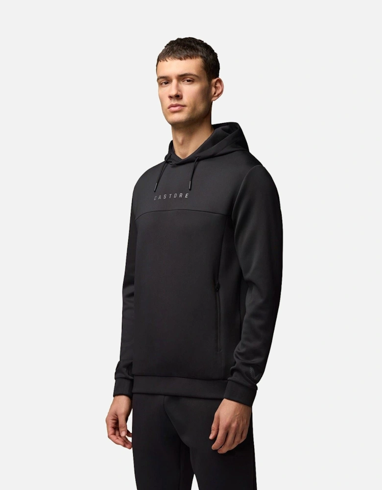 Scuba Hoody Polyester Men's Black Hoodies