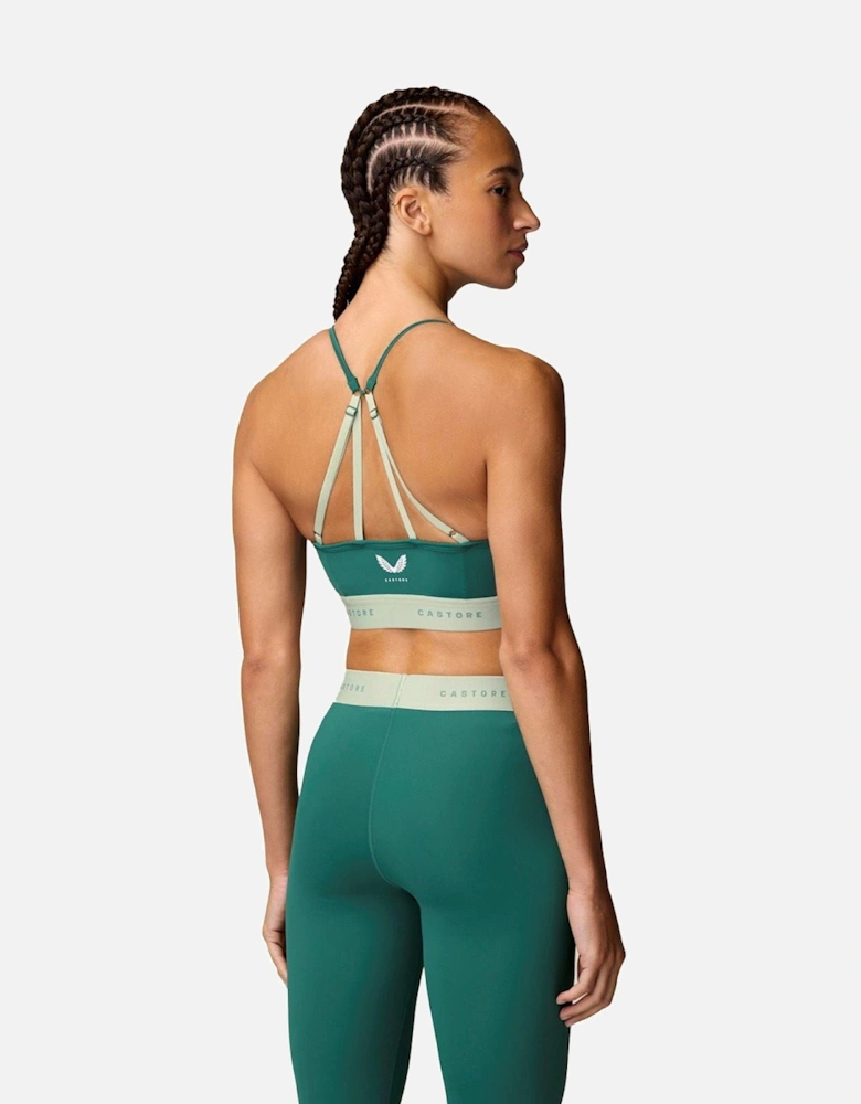 Low Support Sports Bra Polyester Women's Dark Turquoise Sports Bra