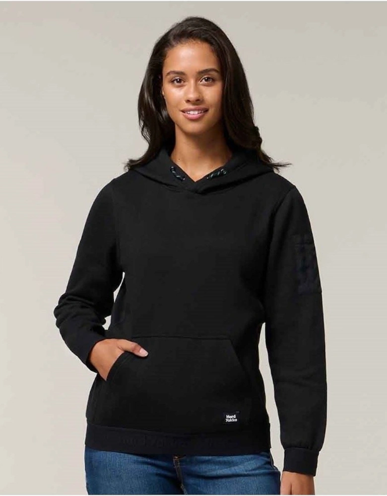Gladiator Cotton Women's Black Hooded Sweatshirt