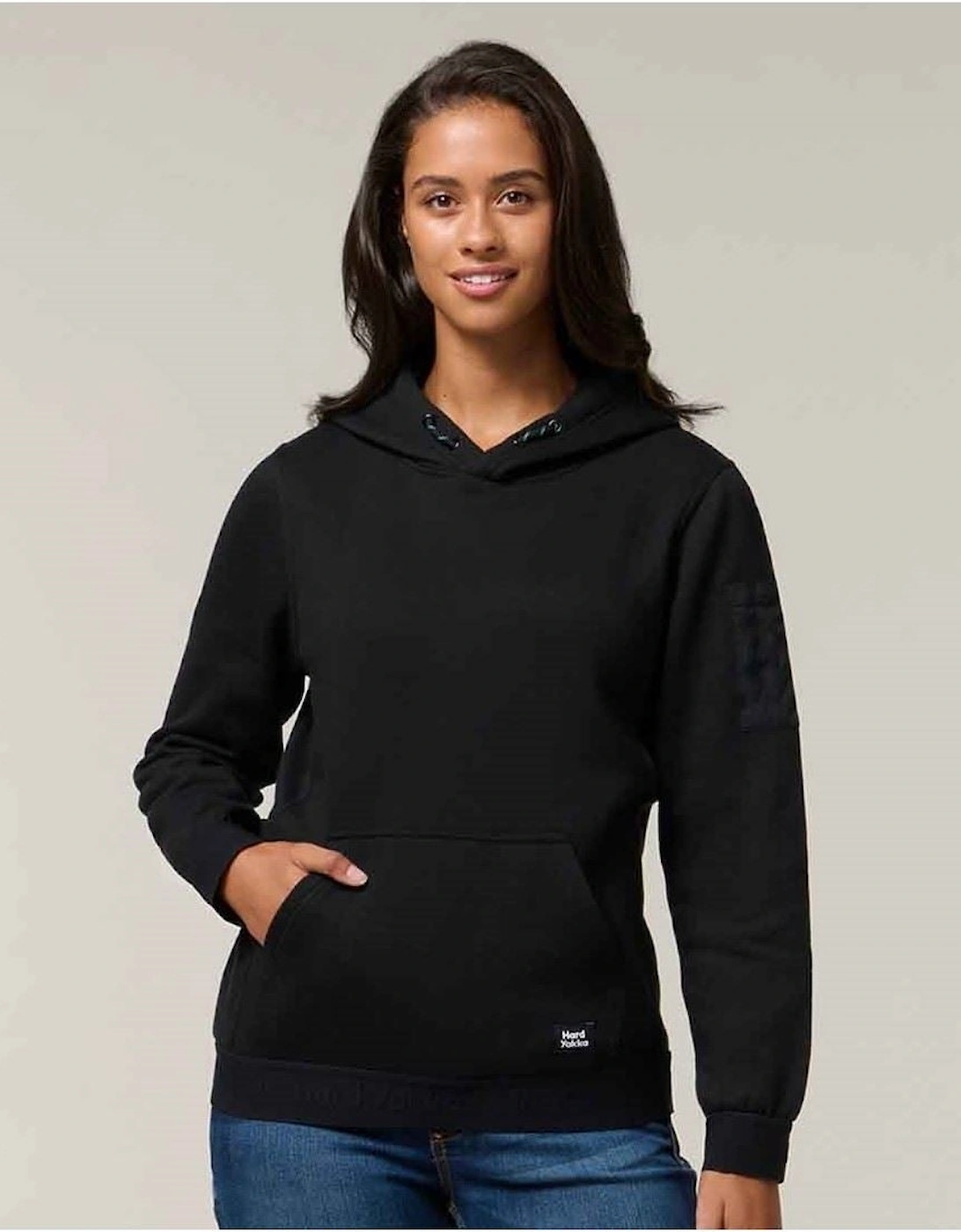 Gladiator Cotton Women's Black Hooded Sweatshirt