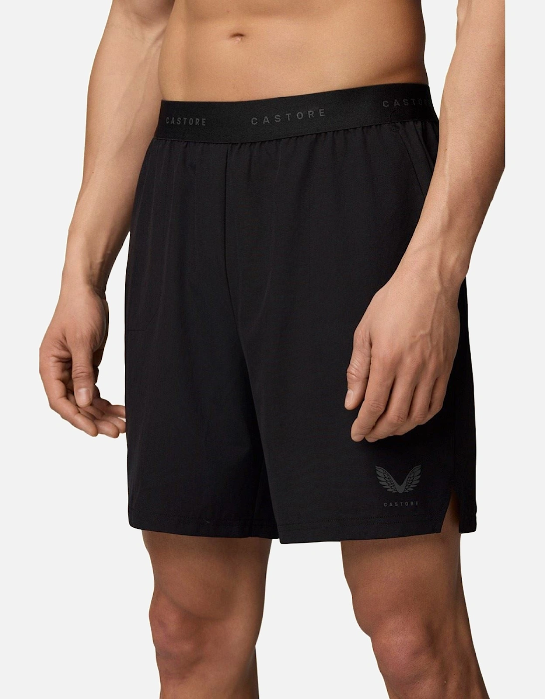 Branded Elastic Shorts Polyester Men's Black, 5 of 4
