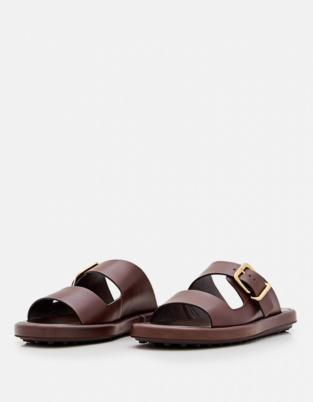 Buckle Detail Flat Sandals Comfortable Slip-On Shoes