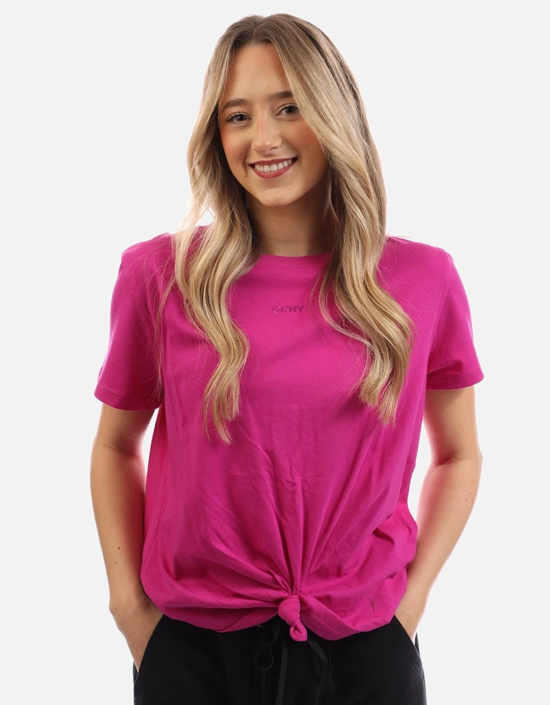 Embellished Logo Knot T-Shirt