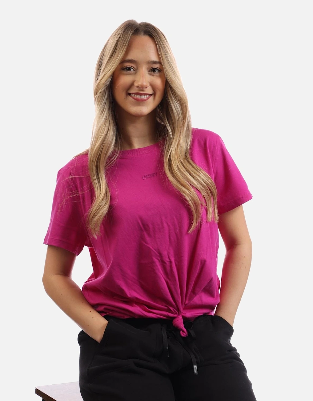 Embellished Logo Knot T-Shirt