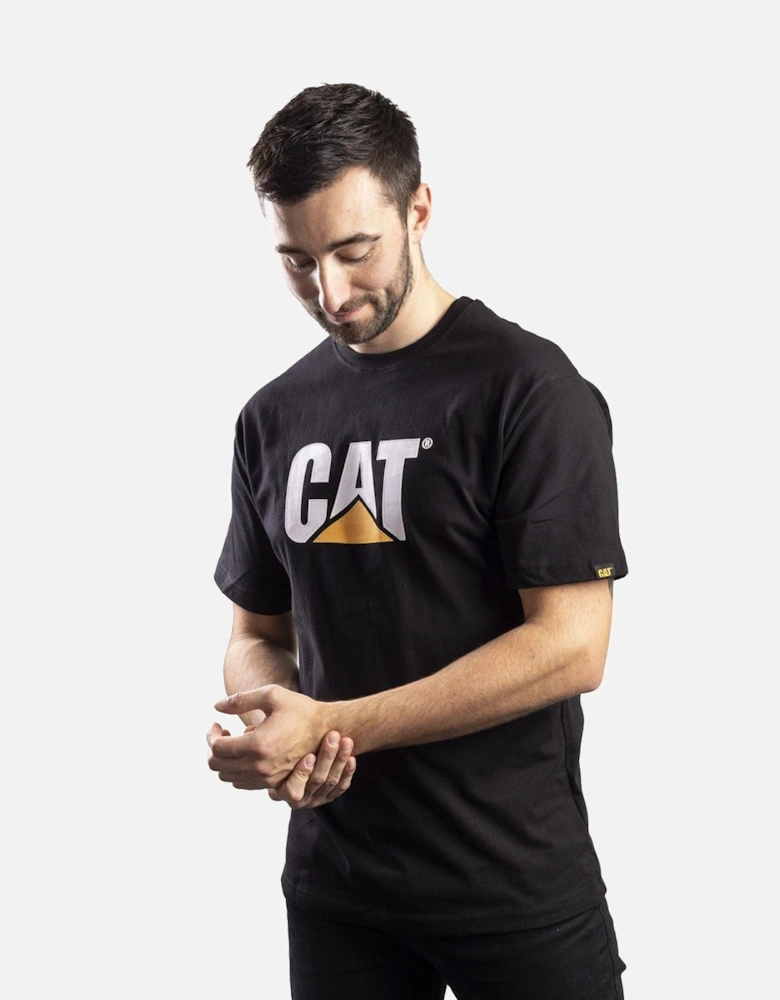 Trademark Logo Cotton Men's Black T-Shirt