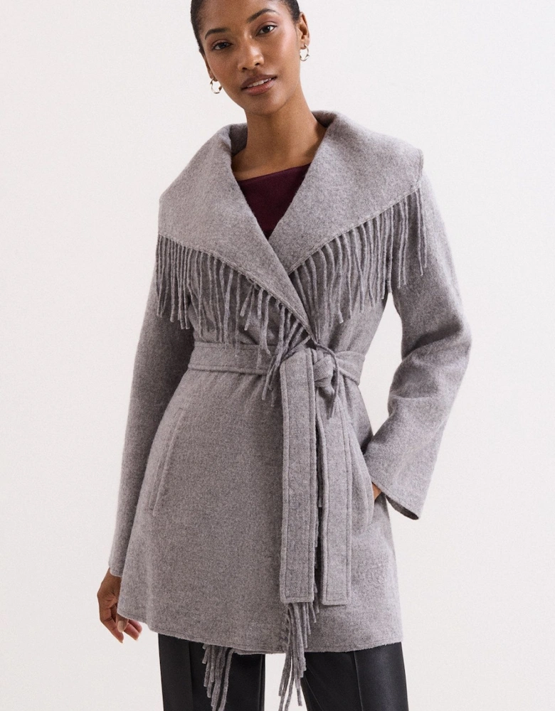 Lisa Tassel Belted Coat