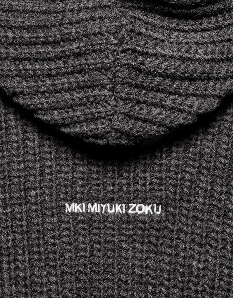 Oversized Chunky Rib Knit Hoodie