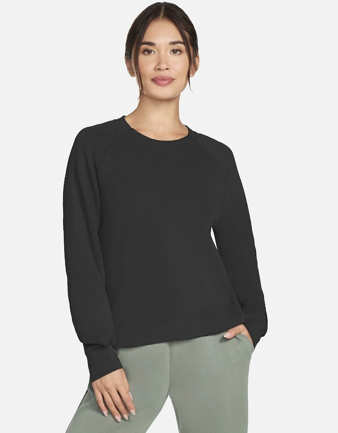 Performance Skechluxe Elevate Crewneck Women's Black Sweatshirt